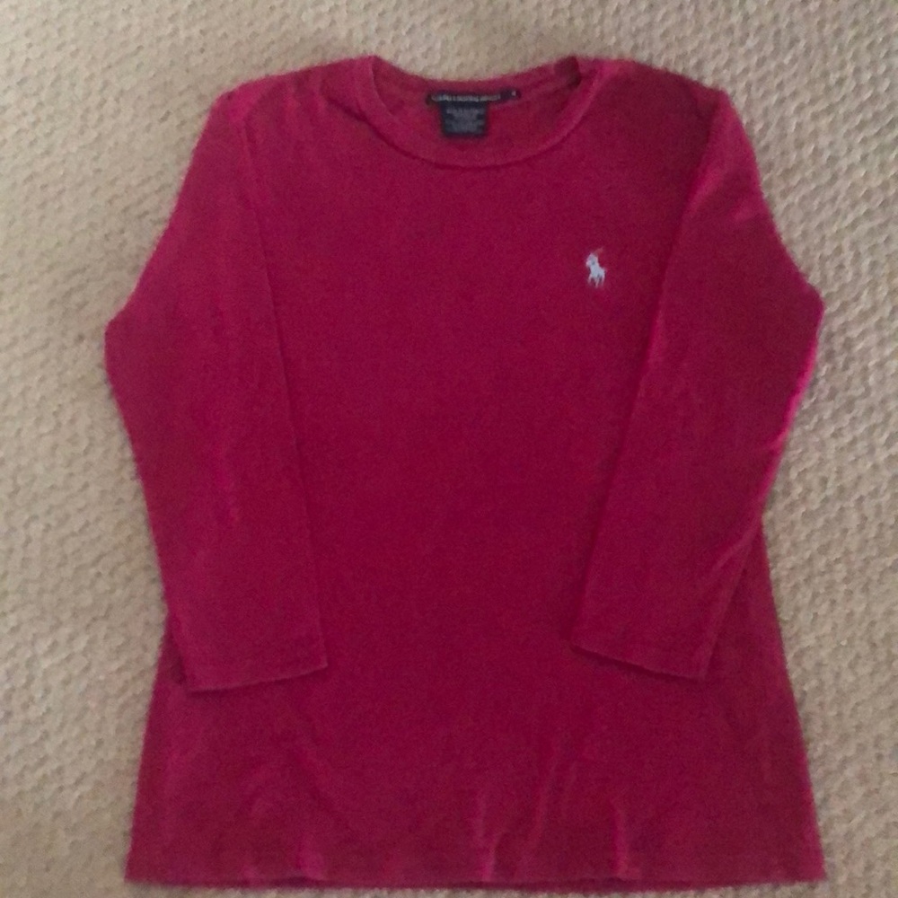 Women’s Ralph Lauren Sport Cotton 3/4 sleeve top S